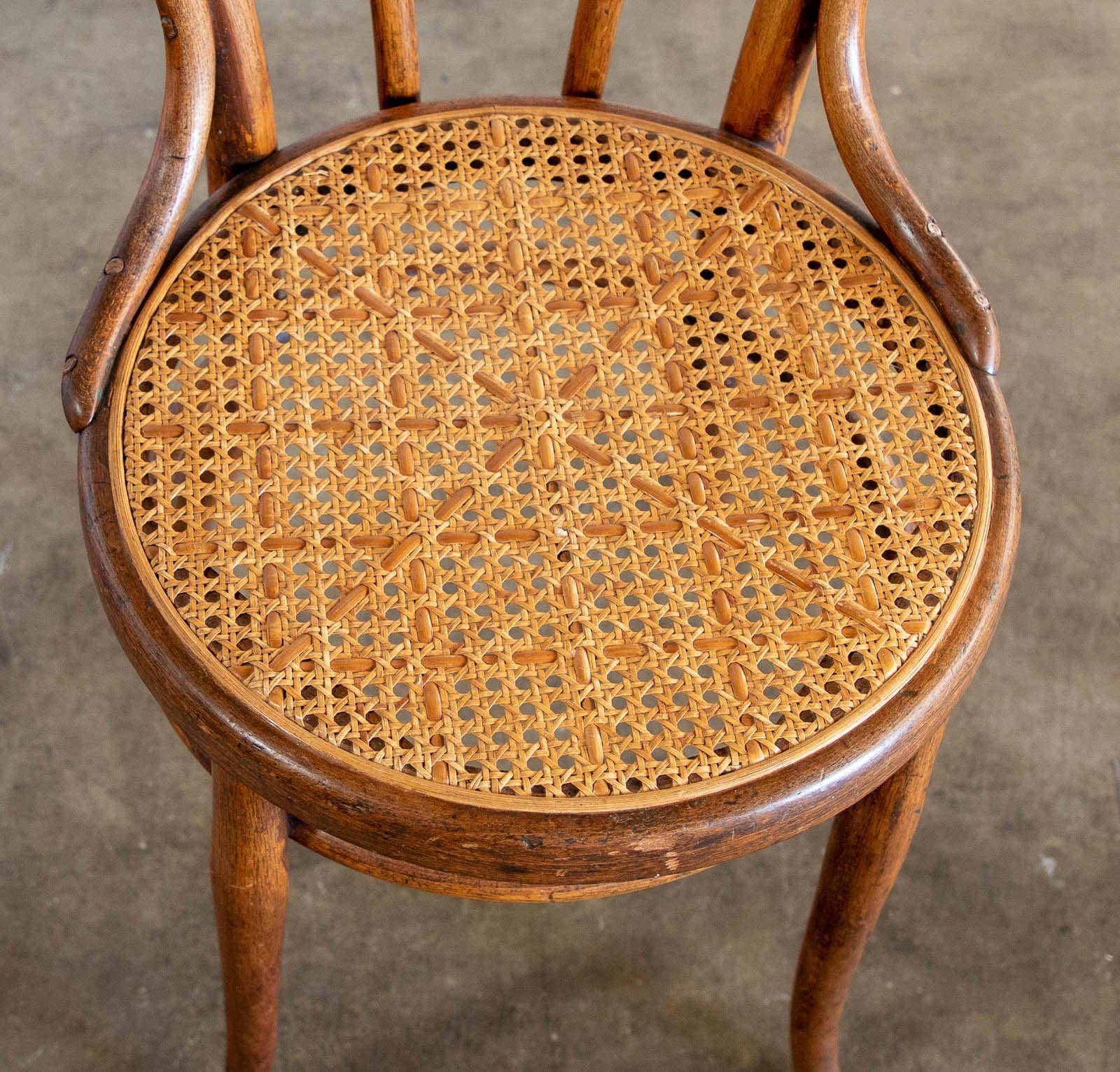 Wood Side Chair with Rattan Seat - Thumbnail 5