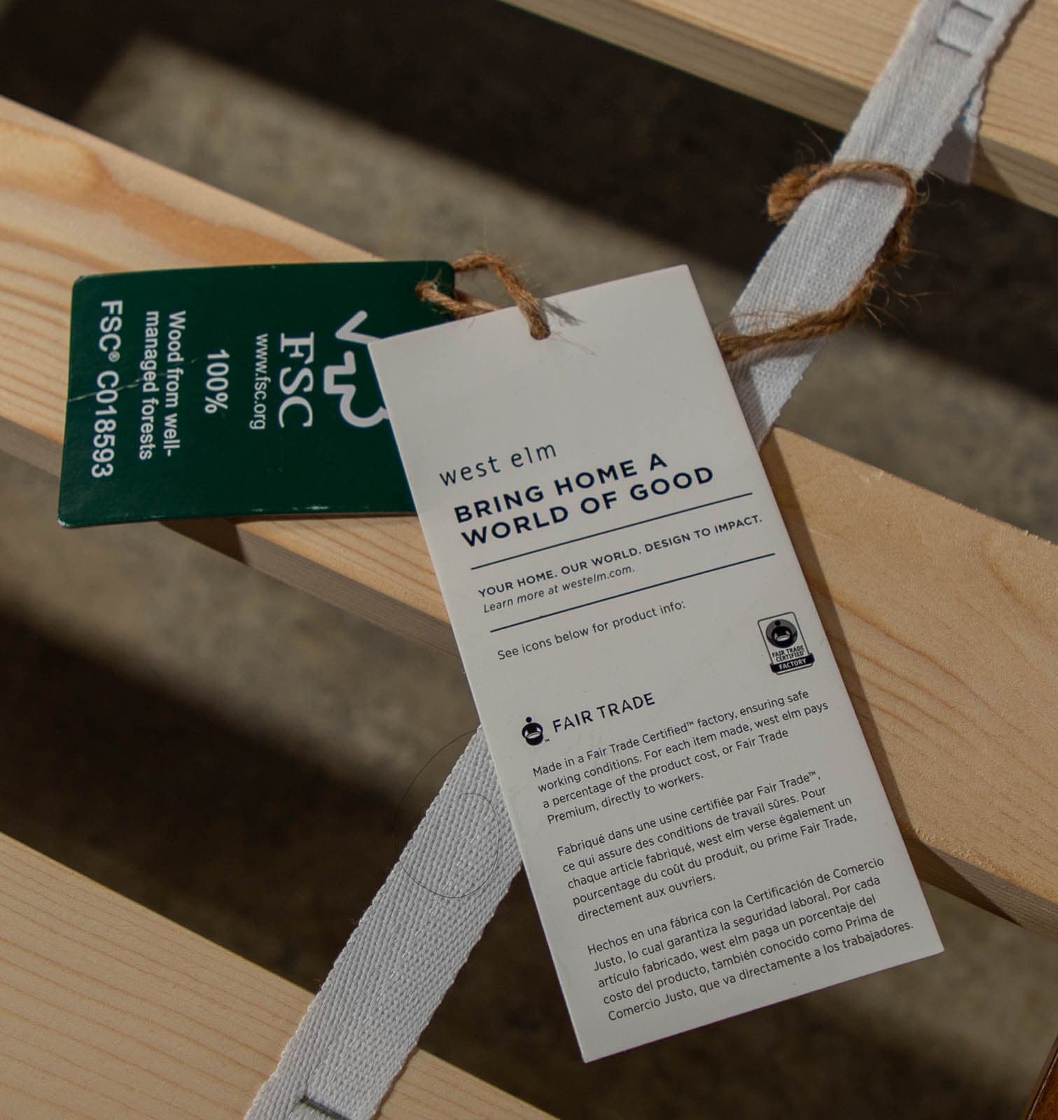 West Elm Queen Size “Mid Century Bed” (Acorn Finish) - Thumbnail 3