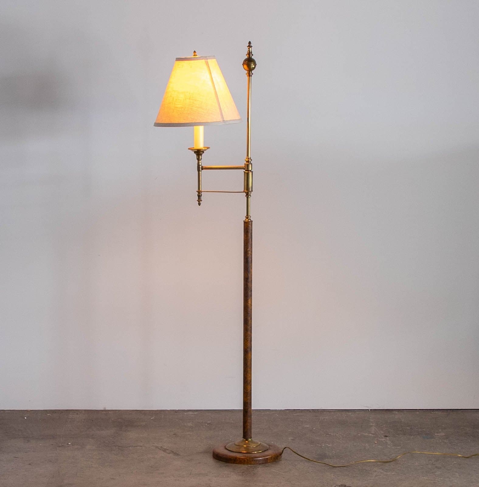 Vintage Floor Lamp with faux tortoise shell base