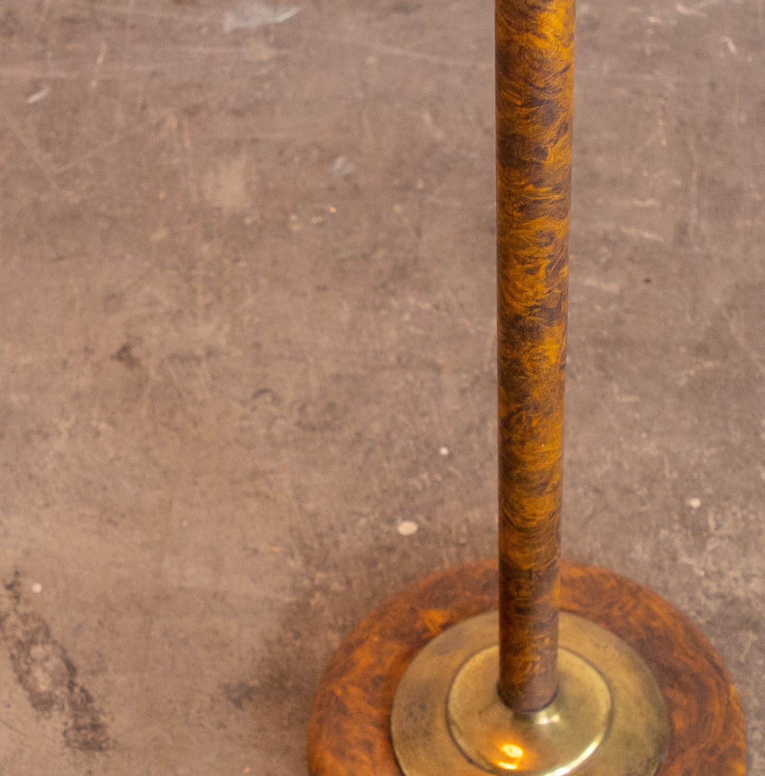 Vintage Floor Lamp with faux tortoise shell base - Thumbnail 4