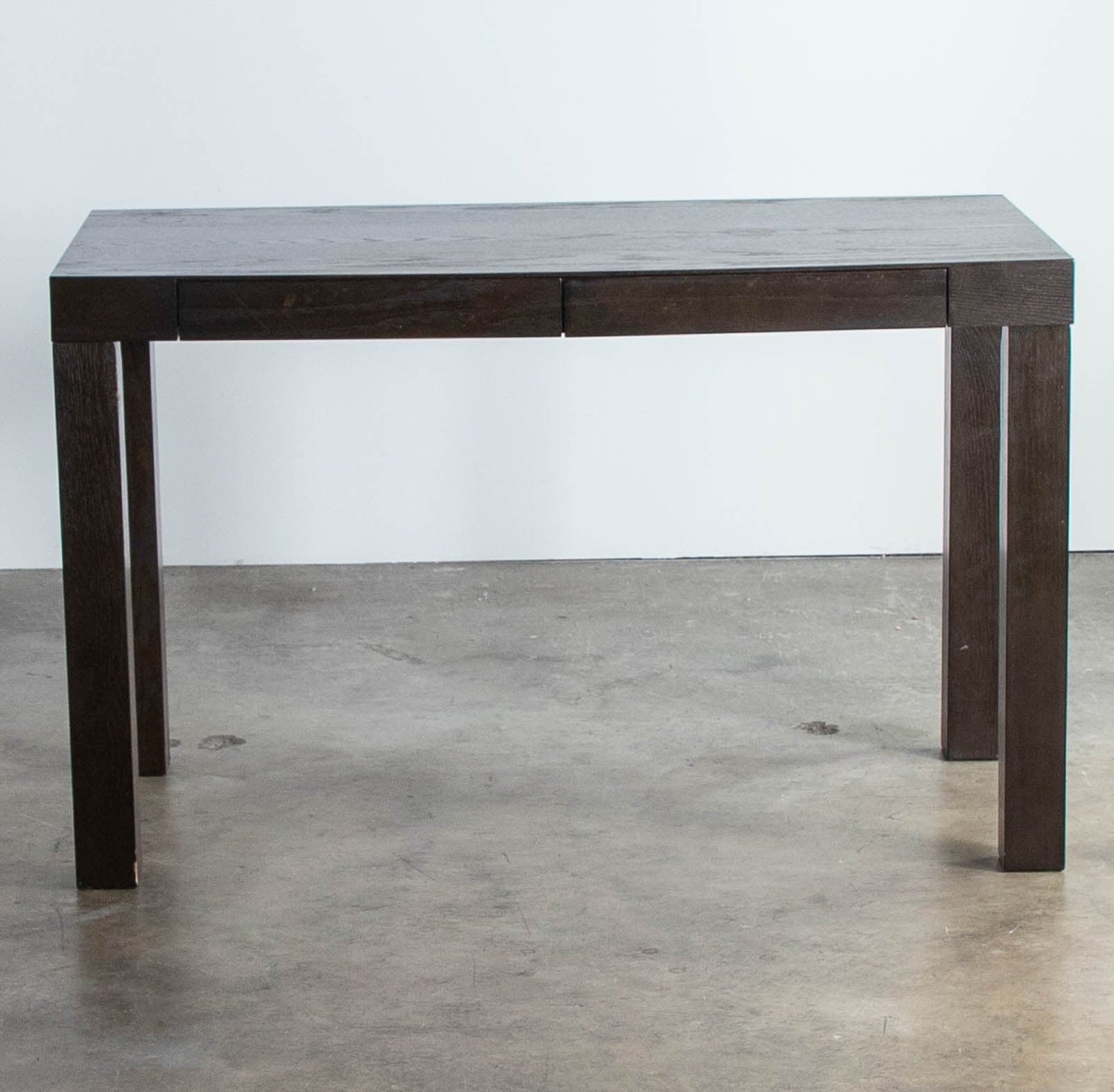 West Elm Parsons Desk with Two Drawers, Black - Image 1