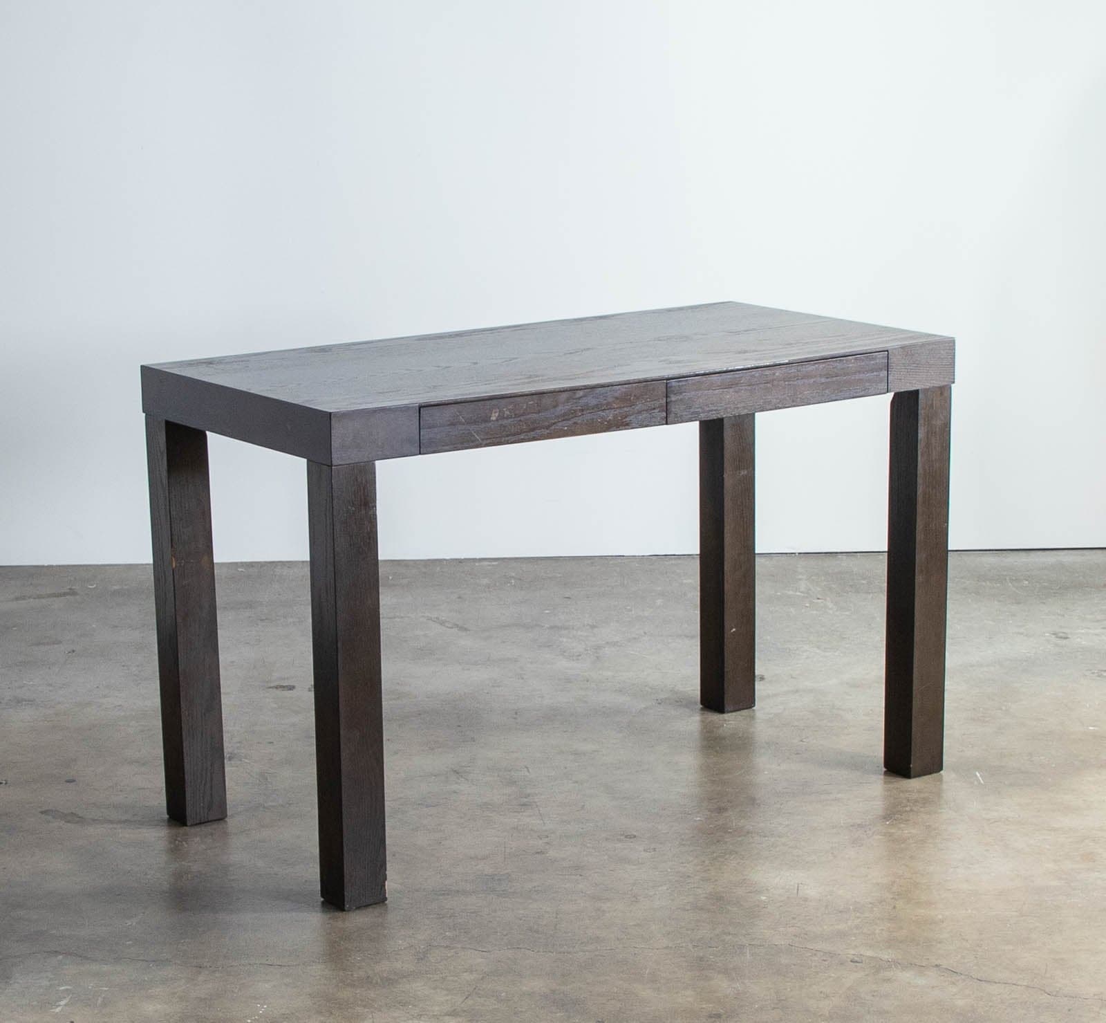 West Elm Parsons Desk with Two Drawers, Black - Thumbnail 3