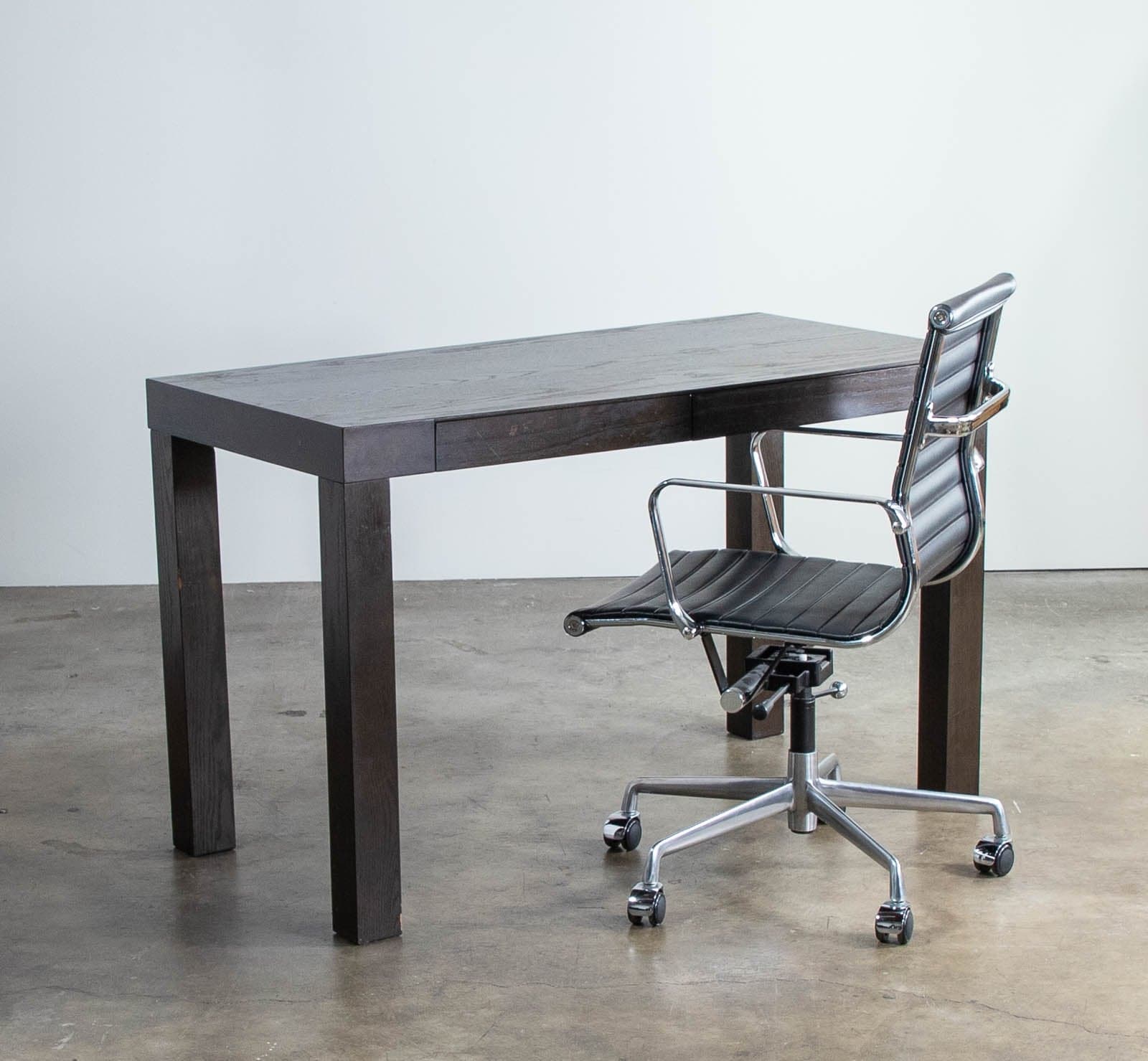 West Elm Parsons Desk with Two Drawers, Black - Thumbnail 5