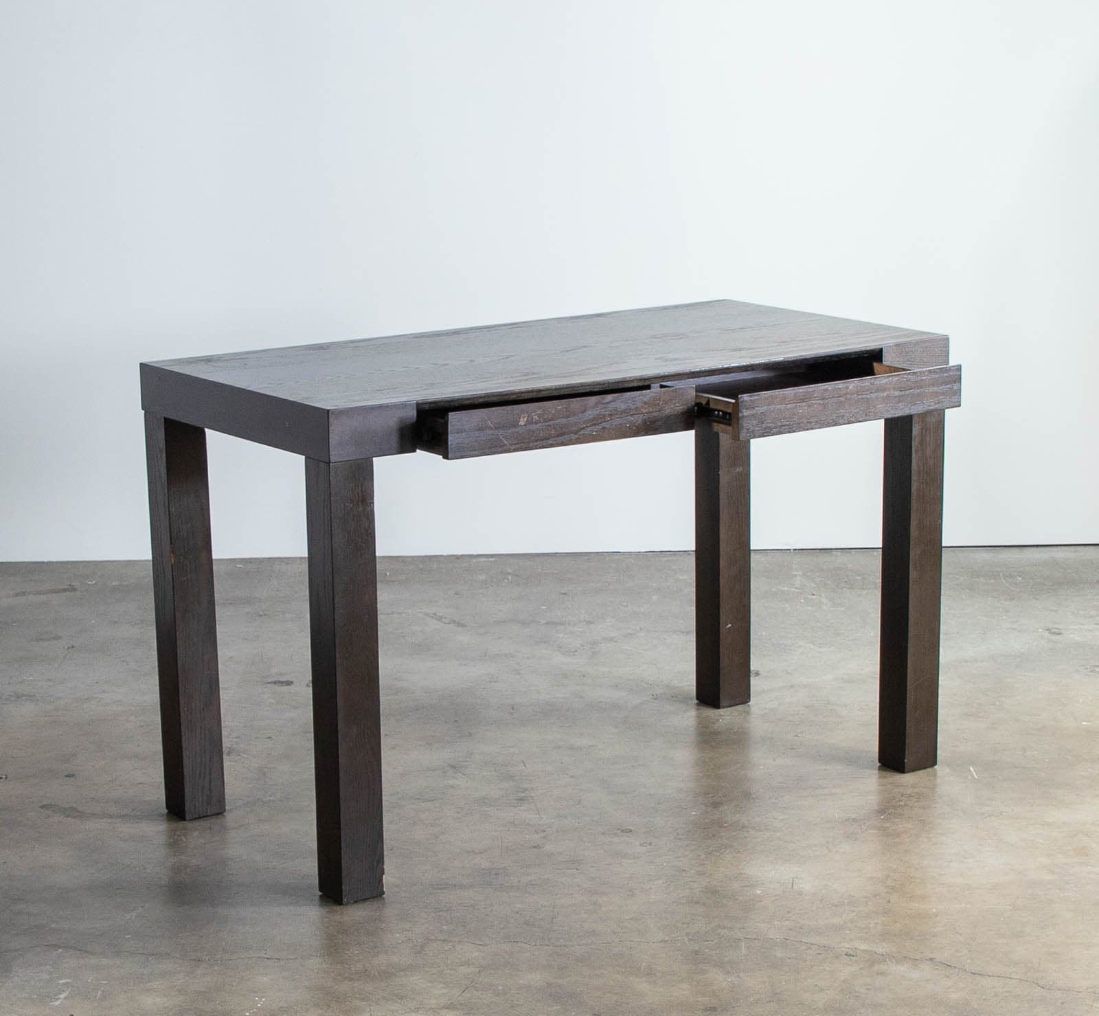 West Elm Parsons Desk with Two Drawers, Black - Thumbnail 4