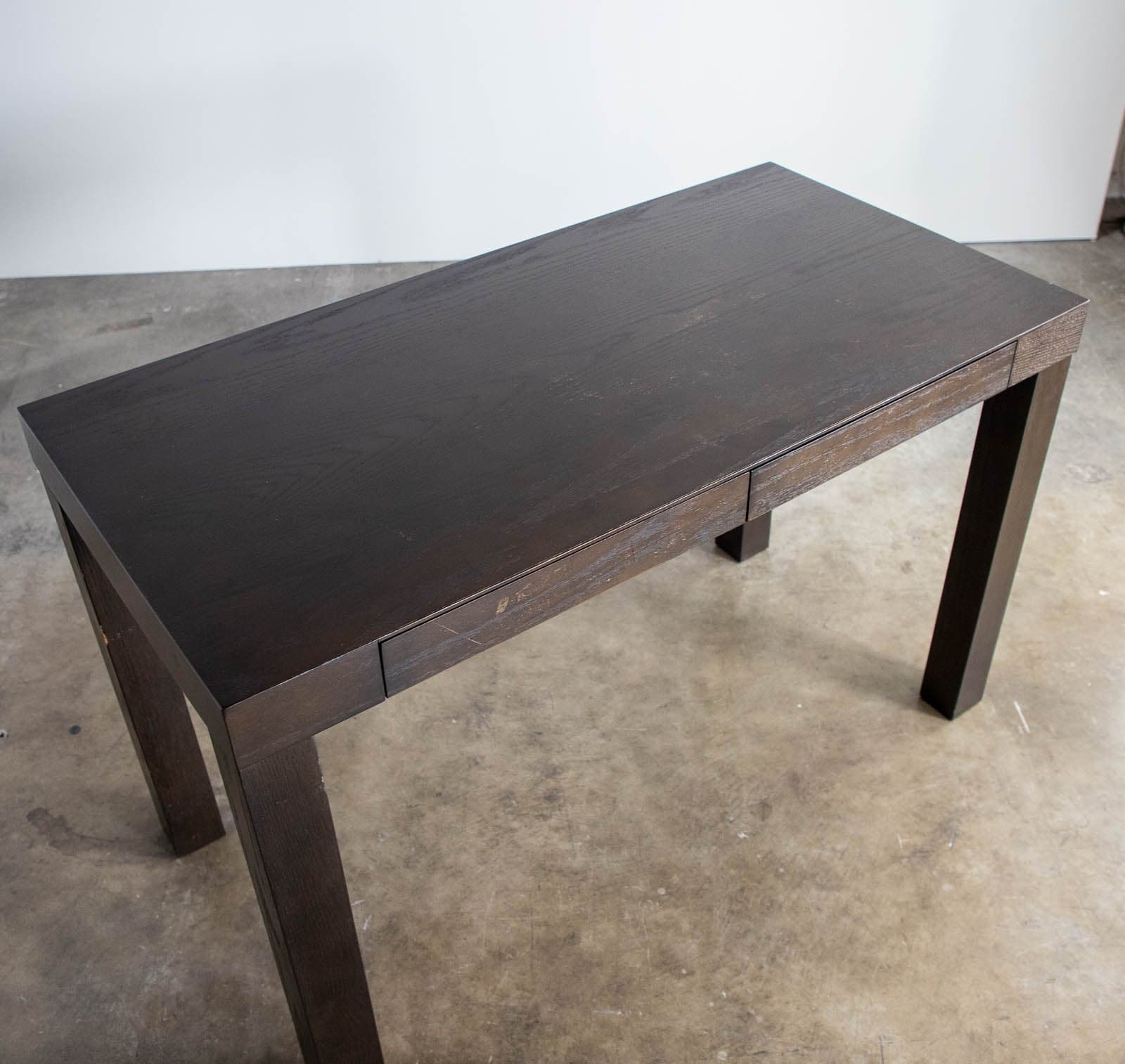 West Elm Parsons Desk with Two Drawers, Black - Thumbnail 6