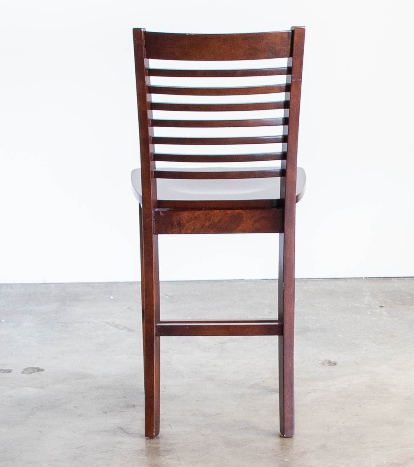 Counter Height Wood Stools with Back (Set of 2) - Thumbnail 5