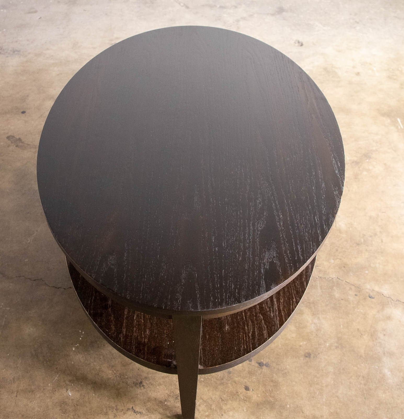 Crate & Barrel Clairemont Oval Ebonized Coffee Table - Thumbnail 4