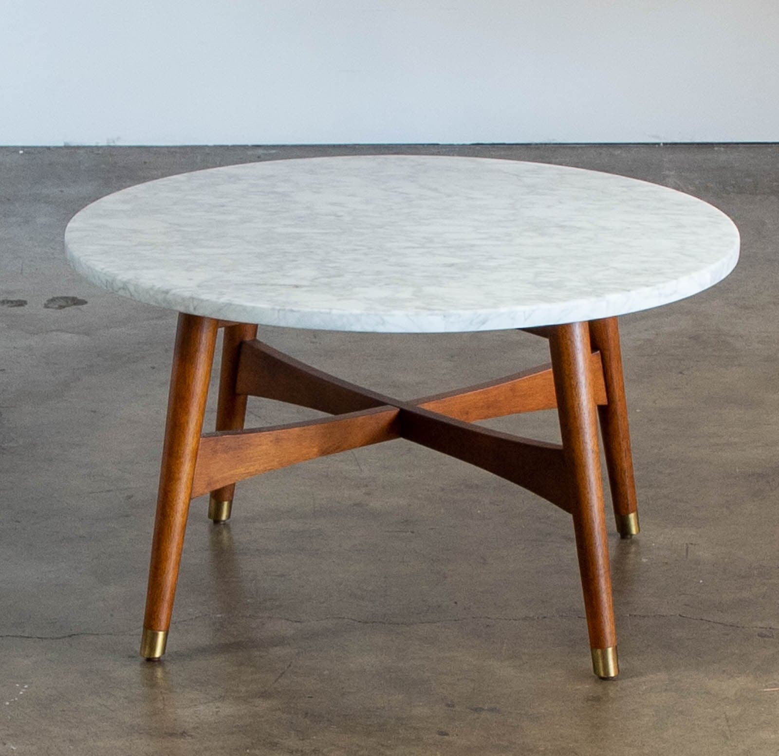 Reeve Mid-Century Coffee Table - Marble - Image 1