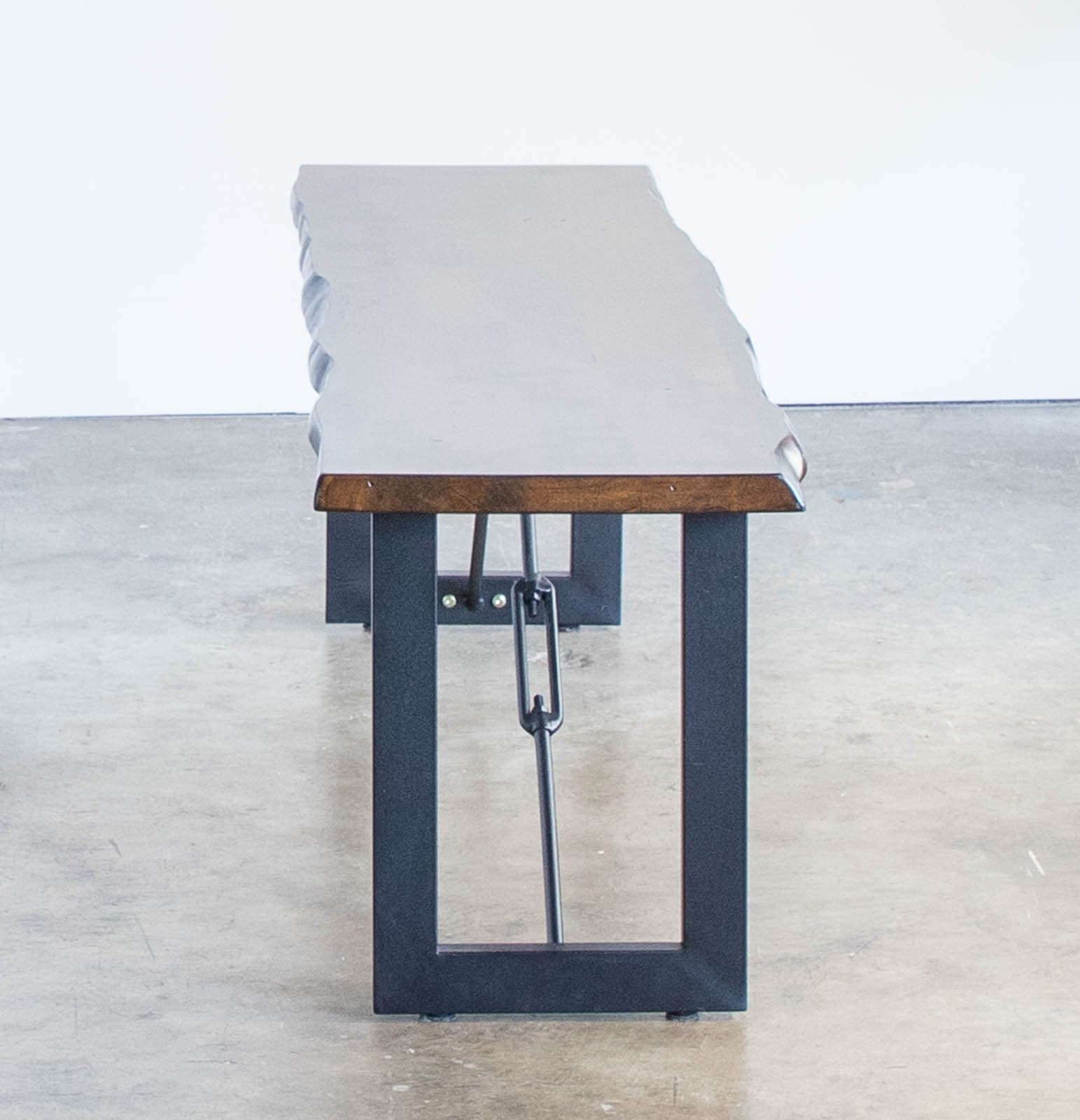 Three Posts Steger Industrial Wood Bench - Thumbnail 3