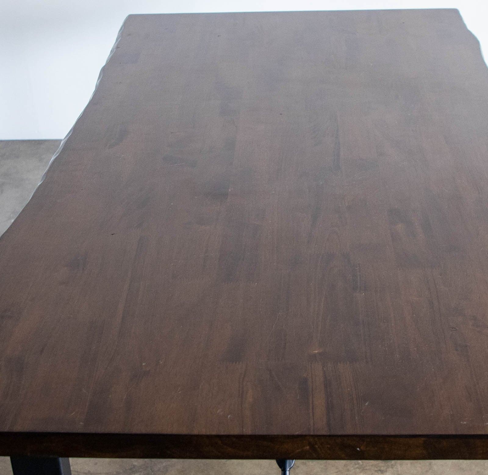 Three Posts Steger Industrial Dining Table with Sleek Metal Frame and Wood Tabletop - Thumbnail 5