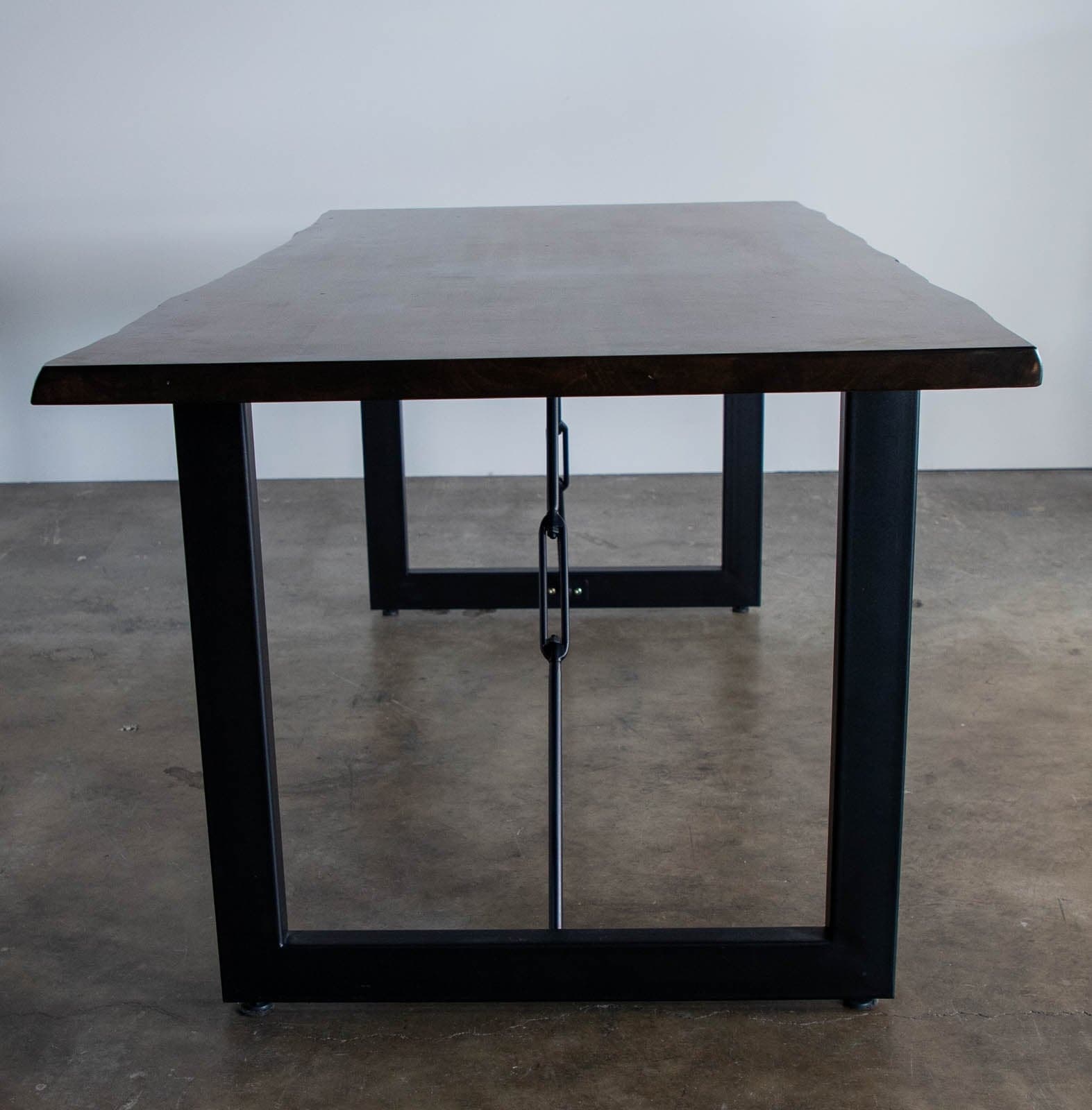 Three Posts Steger Industrial Dining Table with Sleek Metal Frame and Wood Tabletop - Thumbnail 6