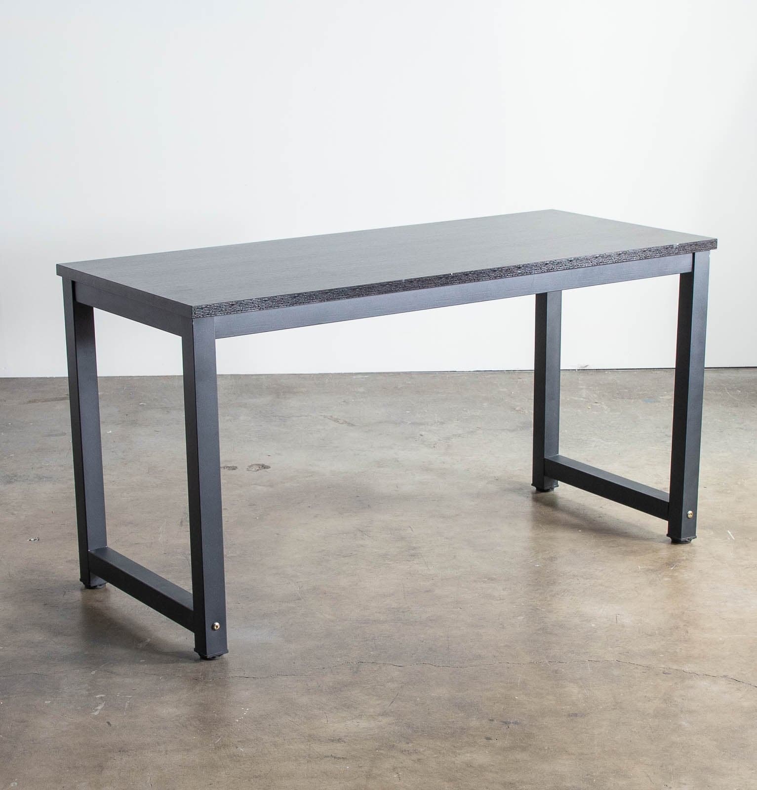 Desk with Wood Top and Metal Frame
