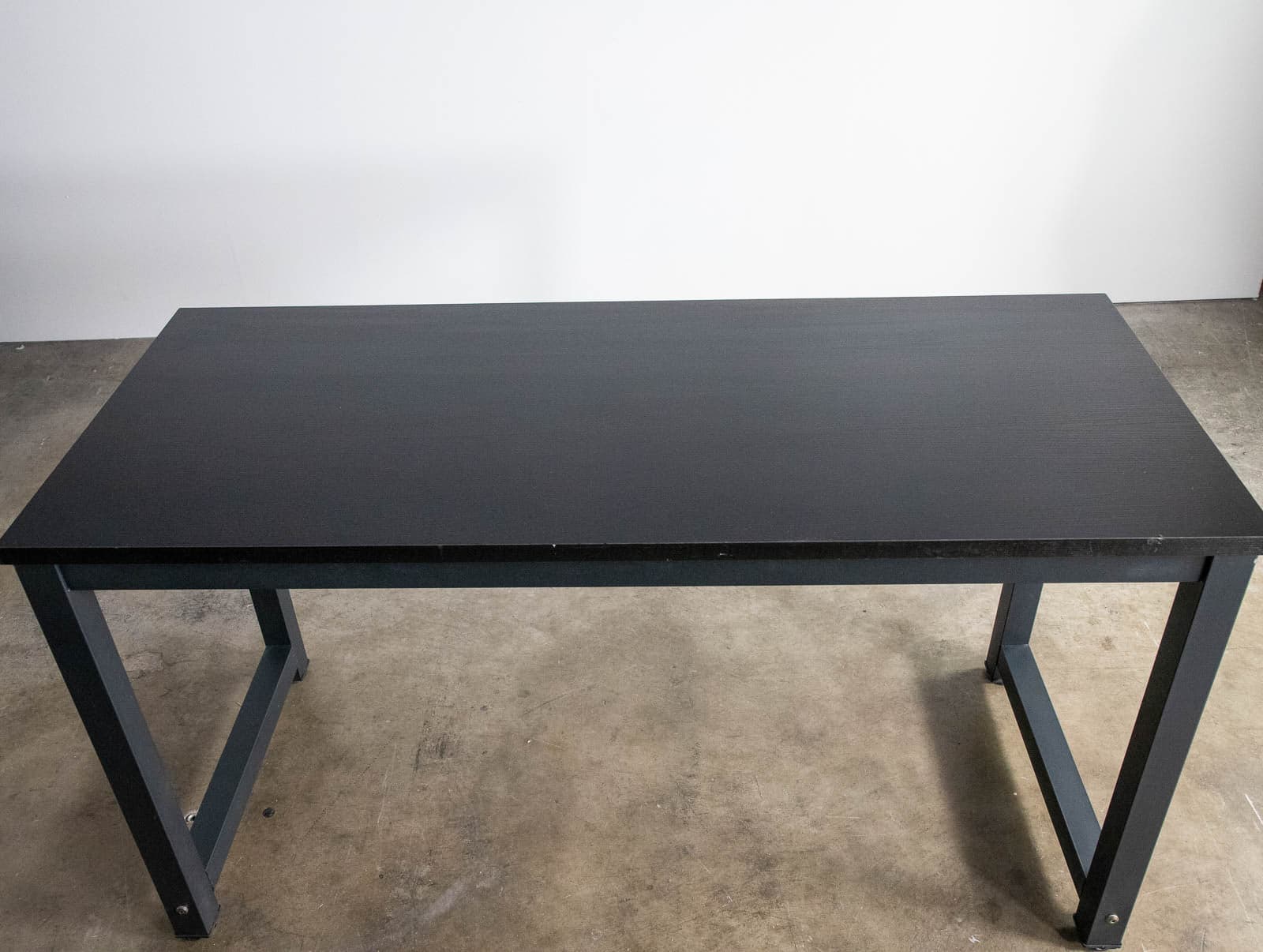 Desk with Wood Top and Metal Frame - Thumbnail 3