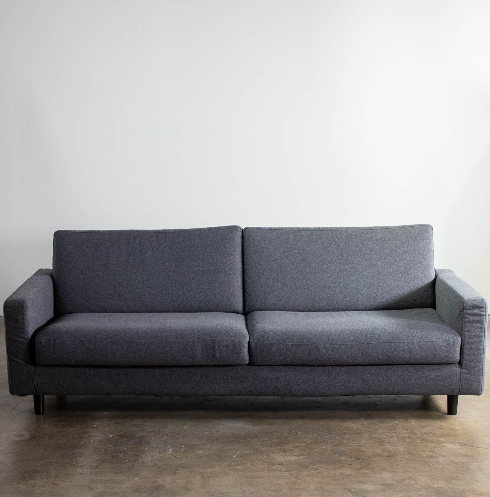 EQ3 Oskar Plush Sofa in Lana Grey - Thumbnail 2