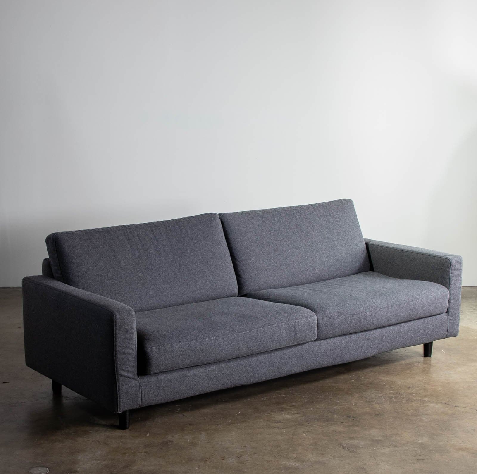 EQ3 Oskar Plush Sofa in Lana Grey - Image 1