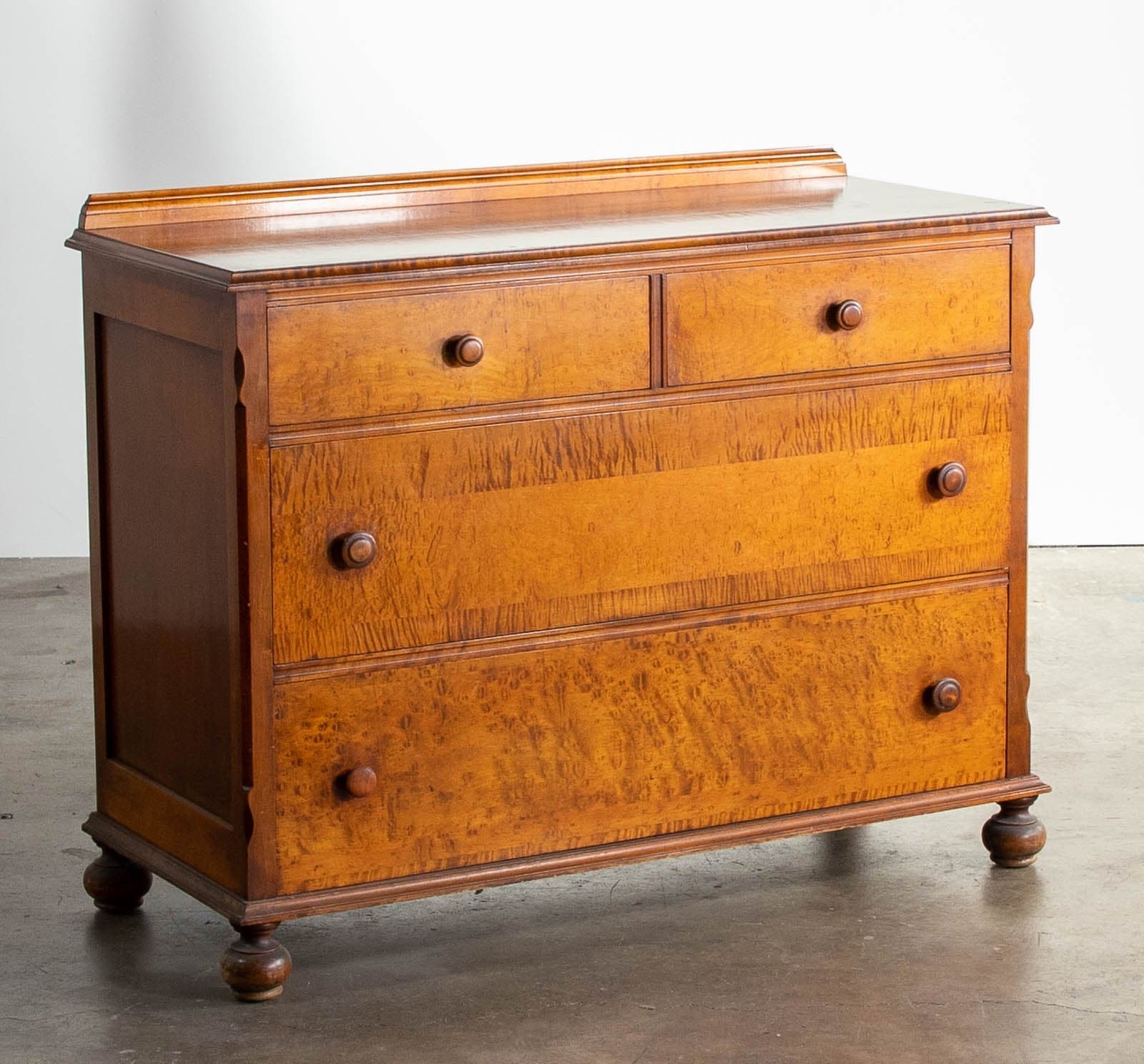 Vintage Wood Dresser with 4 Drawers