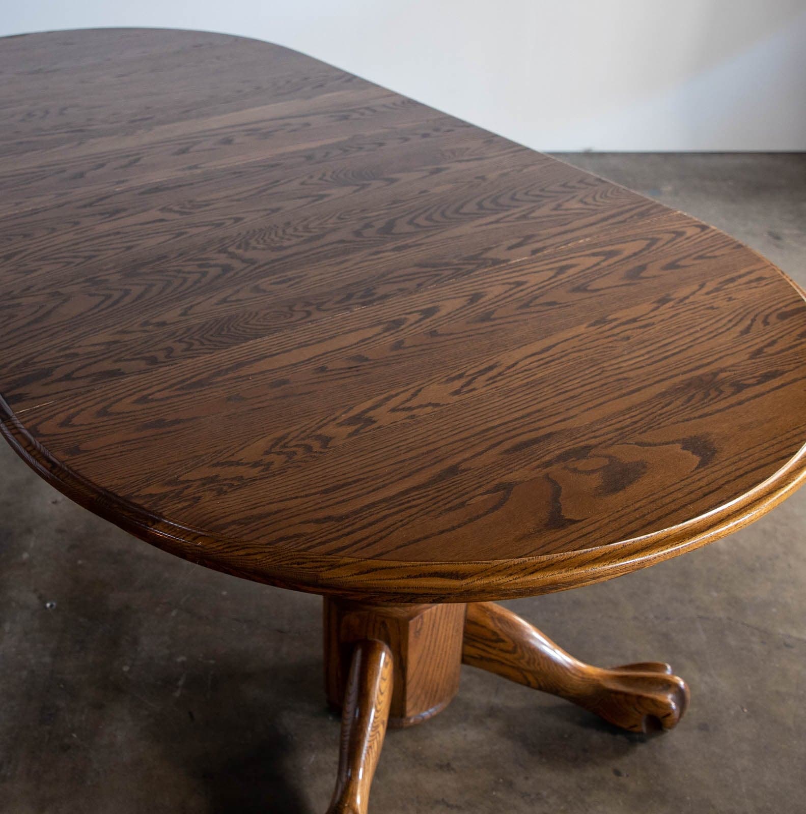 Vintage Wood Clawfoot Dining Table, Expandable to 96" - Thumbnail 7