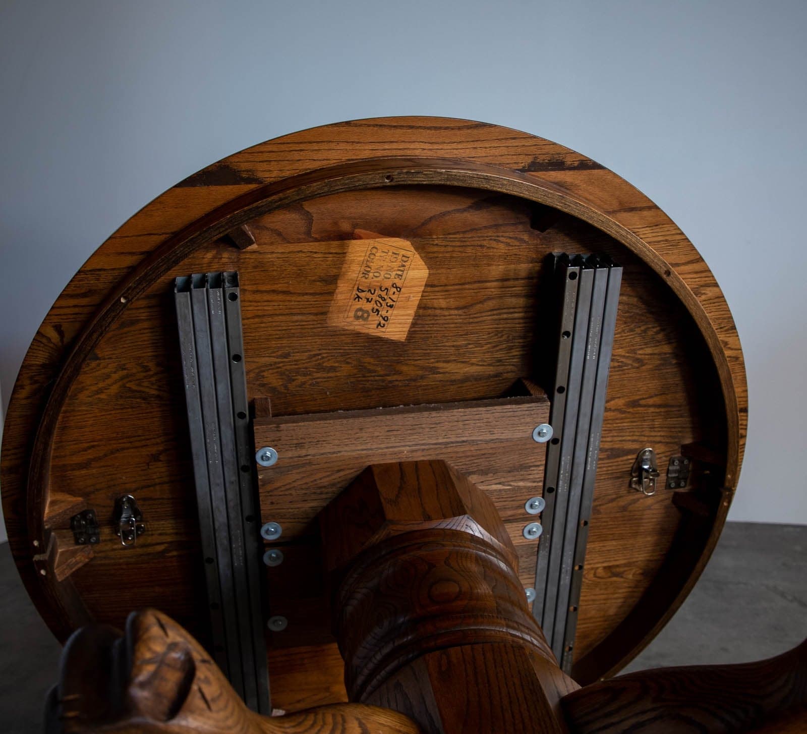 Vintage Wood Clawfoot Dining Table, Expandable to 96" - Thumbnail 11