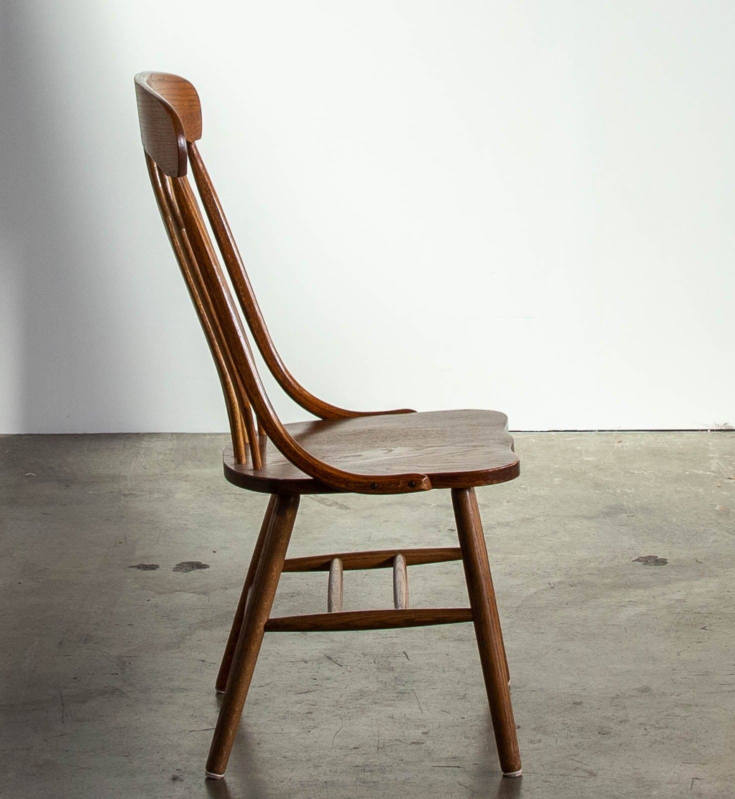 Vintage Wood Dining Chairs, Set of 6 - Thumbnail 4