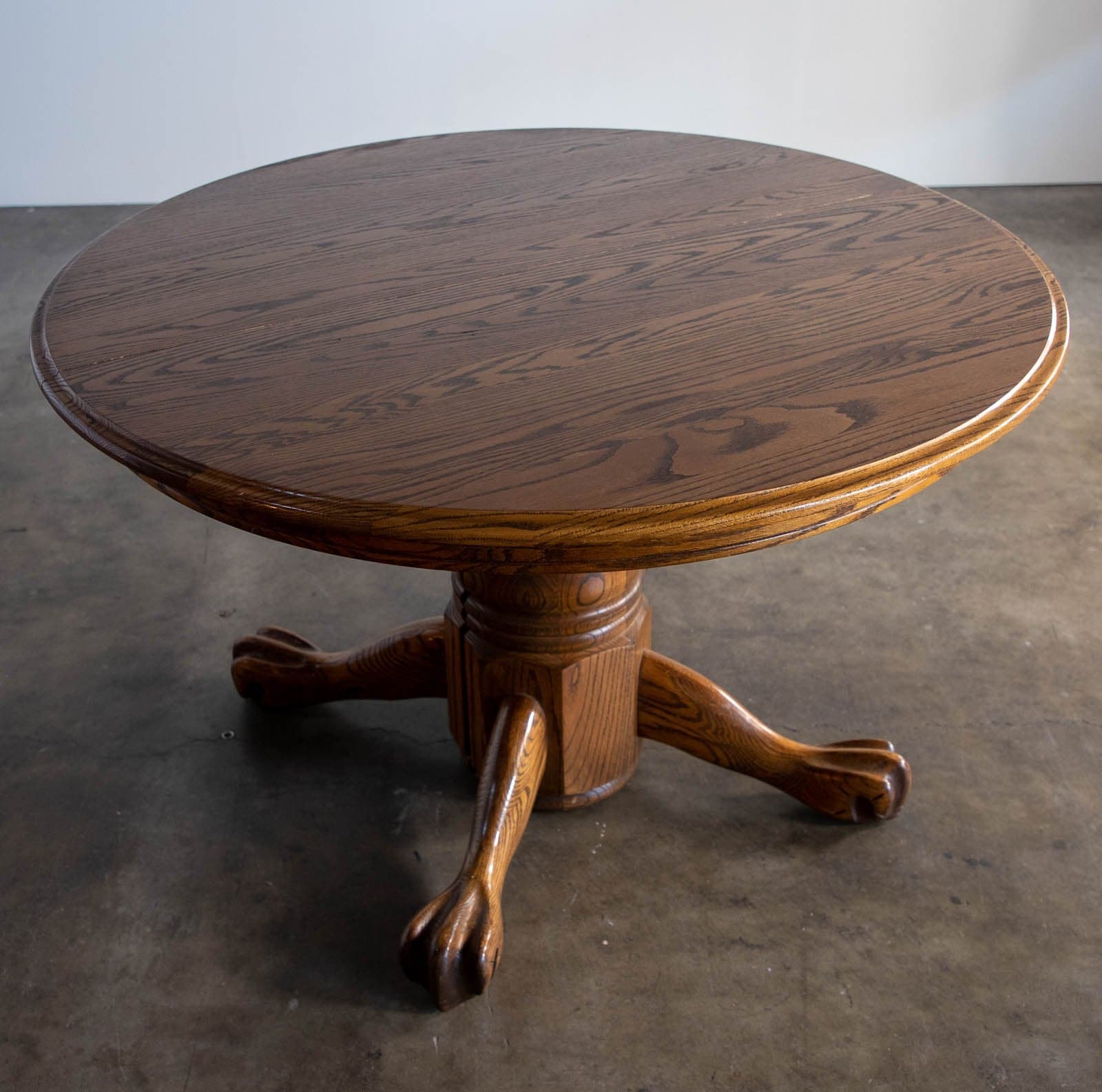 Vintage Wood Clawfoot Dining Table, Expandable to 96" - Thumbnail 9