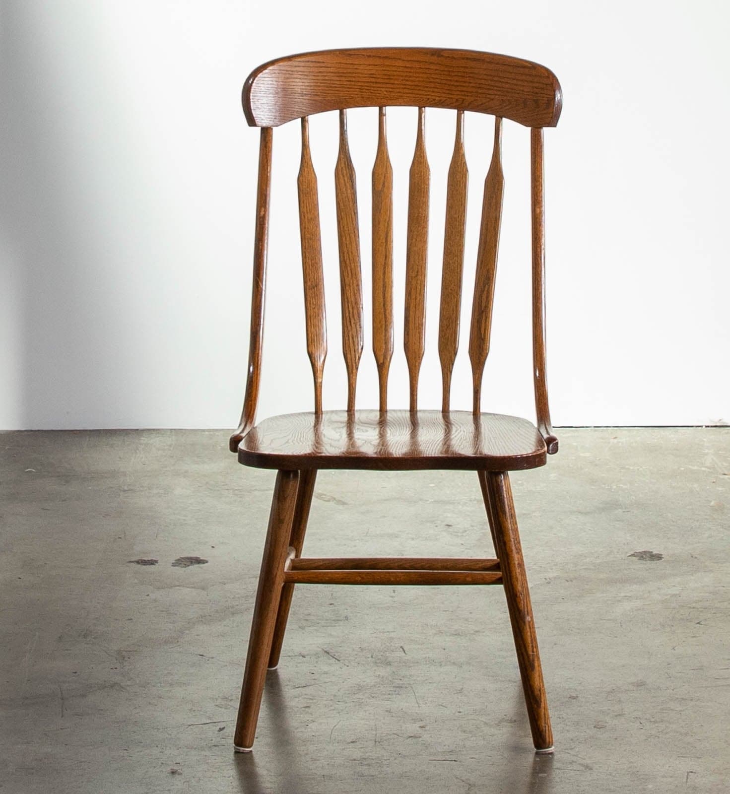 Vintage Wood Dining Chairs, Set of 6 - Thumbnail 3