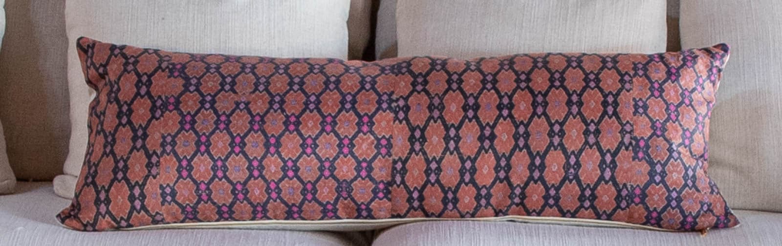 St. Frank Coral Cross Miao Pillow, 40" x 15" - Thumbnail 3