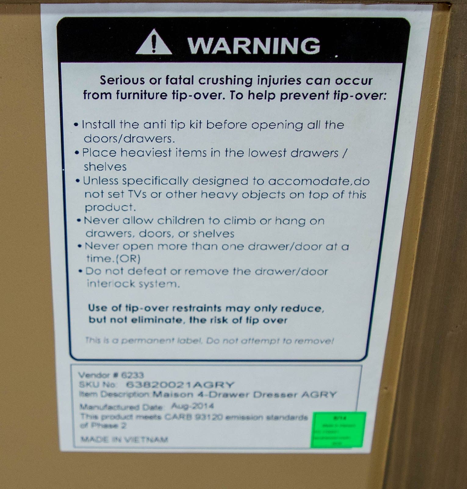 Restoration Hardware Maison 4-Drawer Dresser, Antiqued Gray - Thumbnail 7