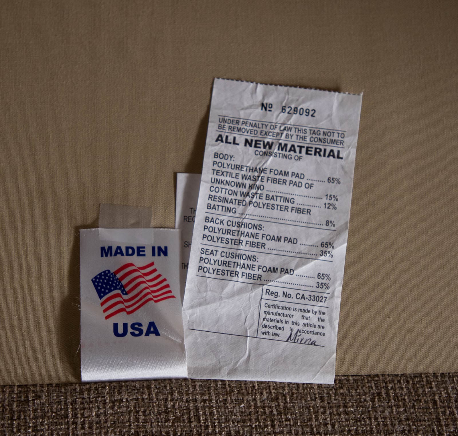 Custom Made Upholstered Sofa / Loveseat in New Condition - Thumbnail 6