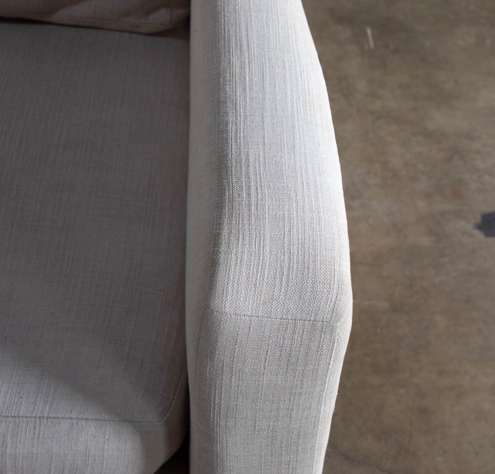 Crate & Barrel Ivory Linen Deep Sofa - Thumbnail 9