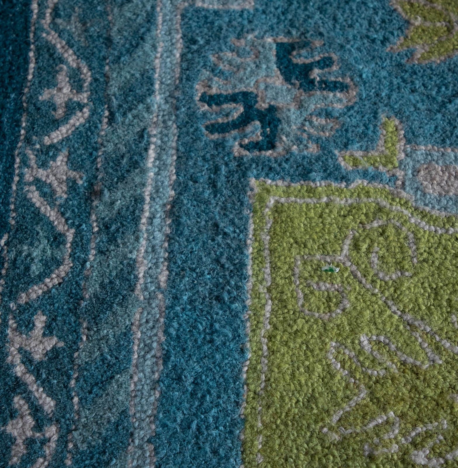 Persian Wool Tufted Area Rug Teal Blue - Opalhouse, 5' x 7' - Thumbnail 4
