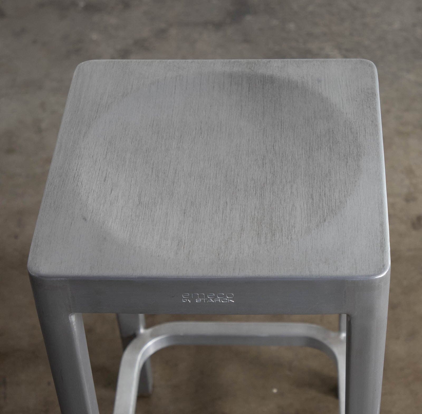 Design Within Reach Emeco by Starck Stools in Brushed Aluminum (Set of 2) - Thumbnail 3