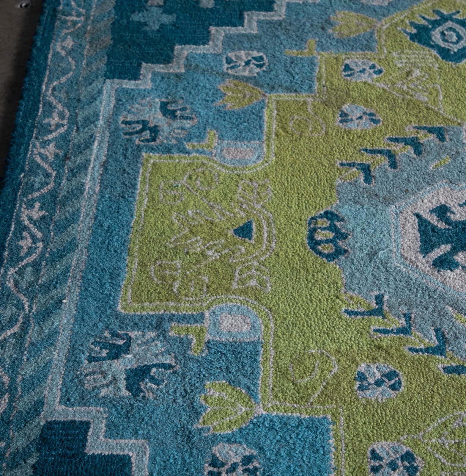 Persian Wool Tufted Area Rug Teal Blue - Opalhouse, 5' x 7' - Thumbnail 3