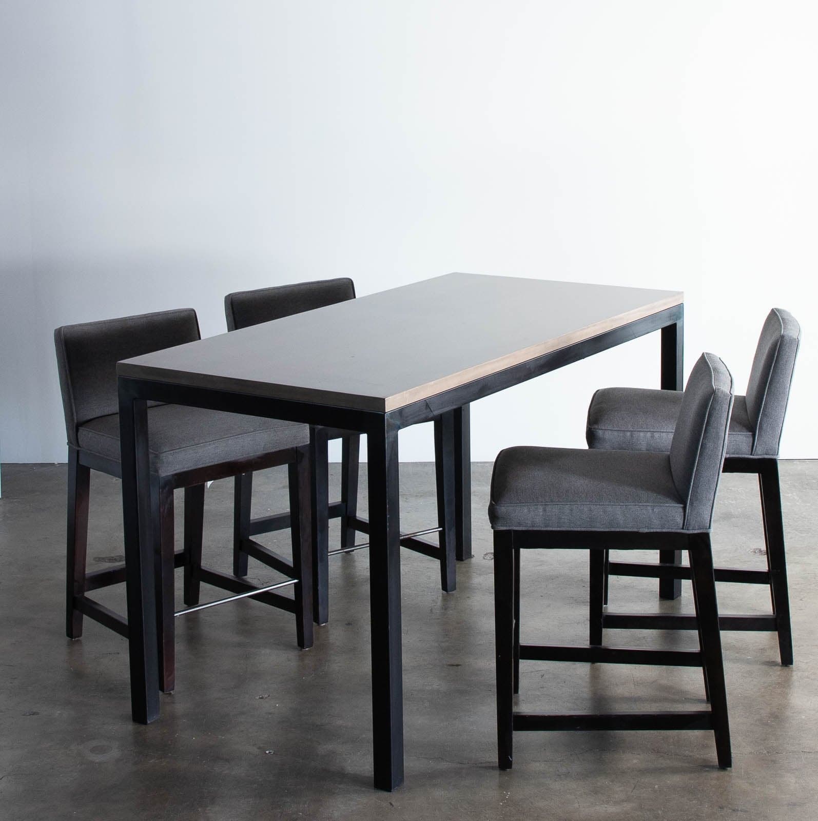 Room & Board Ansel Counter Stool Gray with Ebony Legs (4 available) - Thumbnail 6