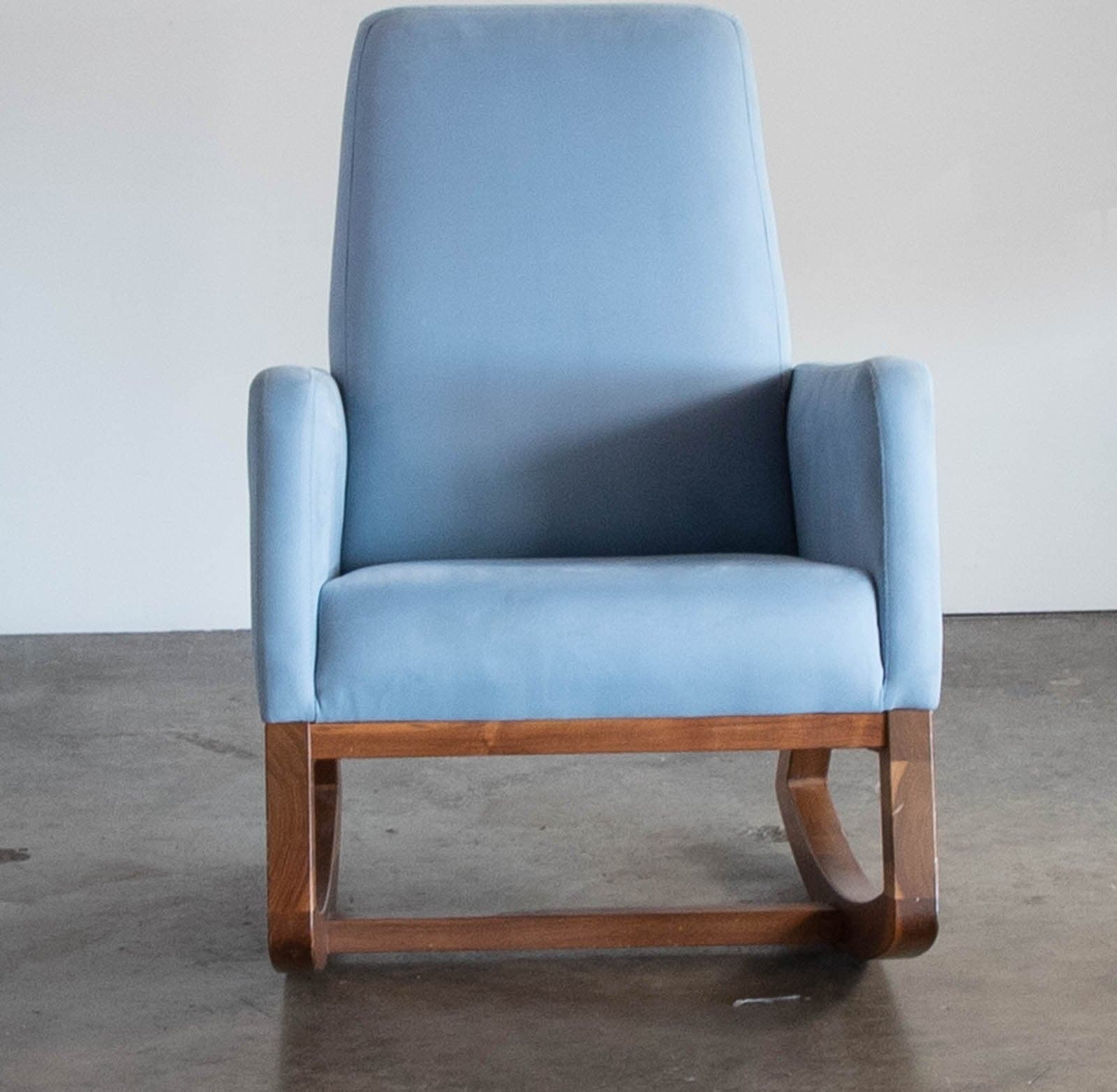 Monte Joya Rocker with Walnut Base, Denim Blue - Thumbnail 5