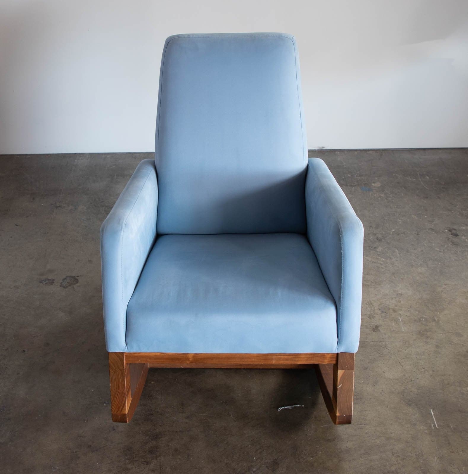 Monte Joya Rocker with Walnut Base, Denim Blue - Thumbnail 6