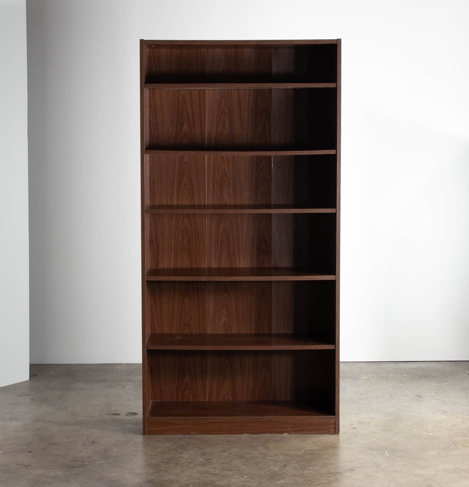 Tall Wood Bookcase with 5 Shelves - Thumbnail 2
