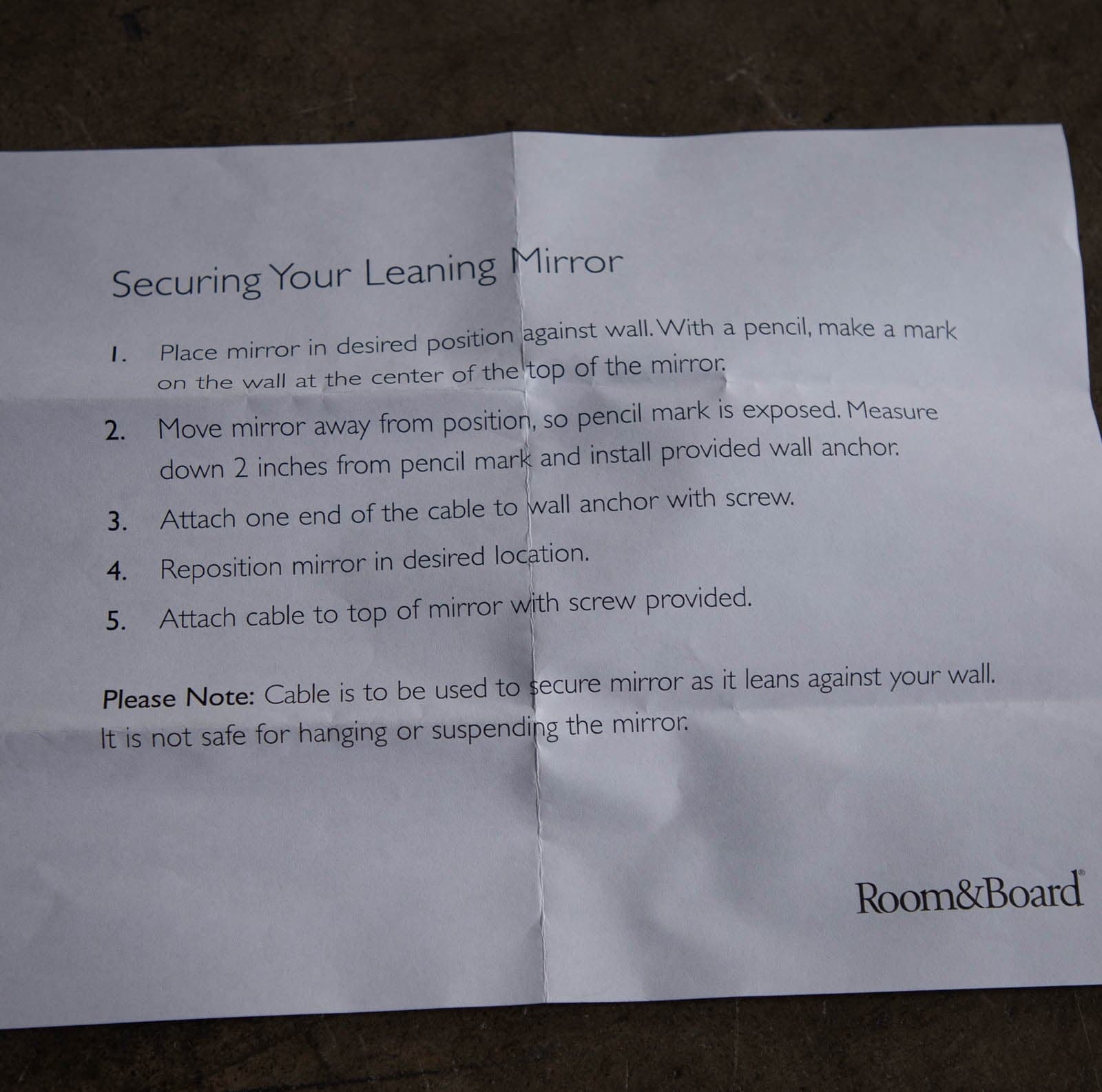 Room & Board Industry Floor Mirror with Steel Frame - Thumbnail 4