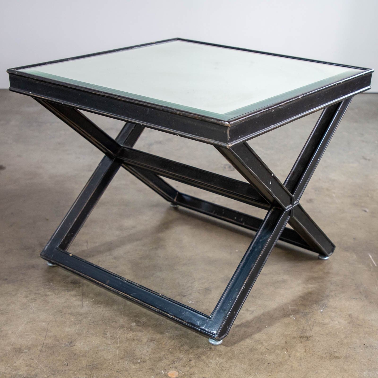 X Cocktail Tables with 1” Beveled Mirror Inset, Katharina Wohl Designs (Set of 2) - Thumbnail 5