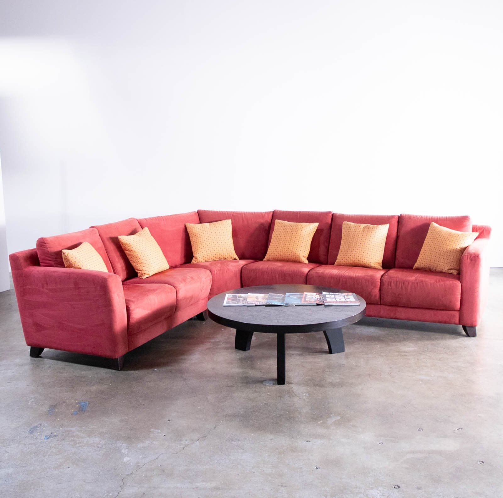 Nicoletti 3-Piece Sectional Sofa, Red - Thumbnail 2