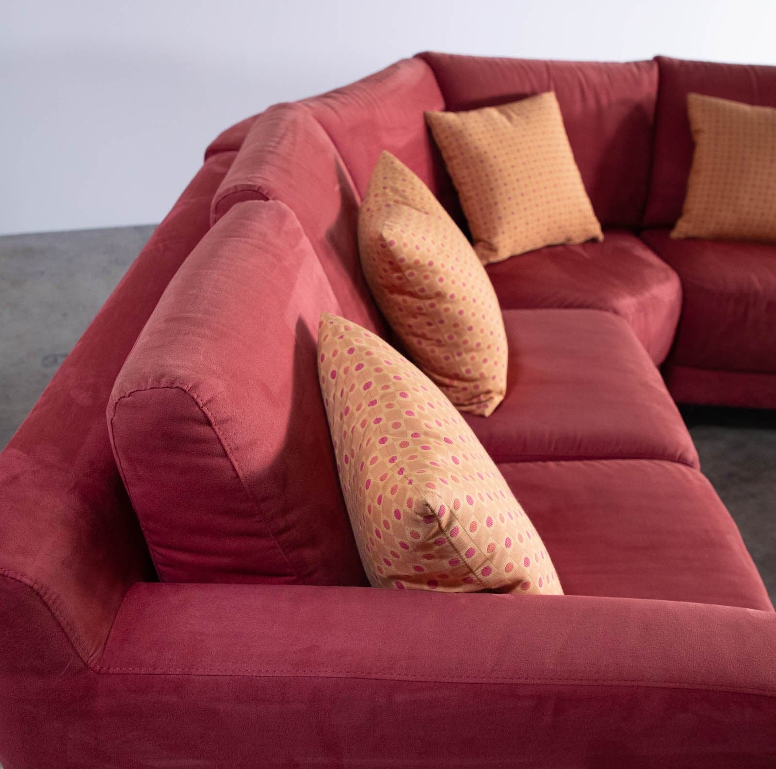 Nicoletti 3-Piece Sectional Sofa, Red - Thumbnail 4