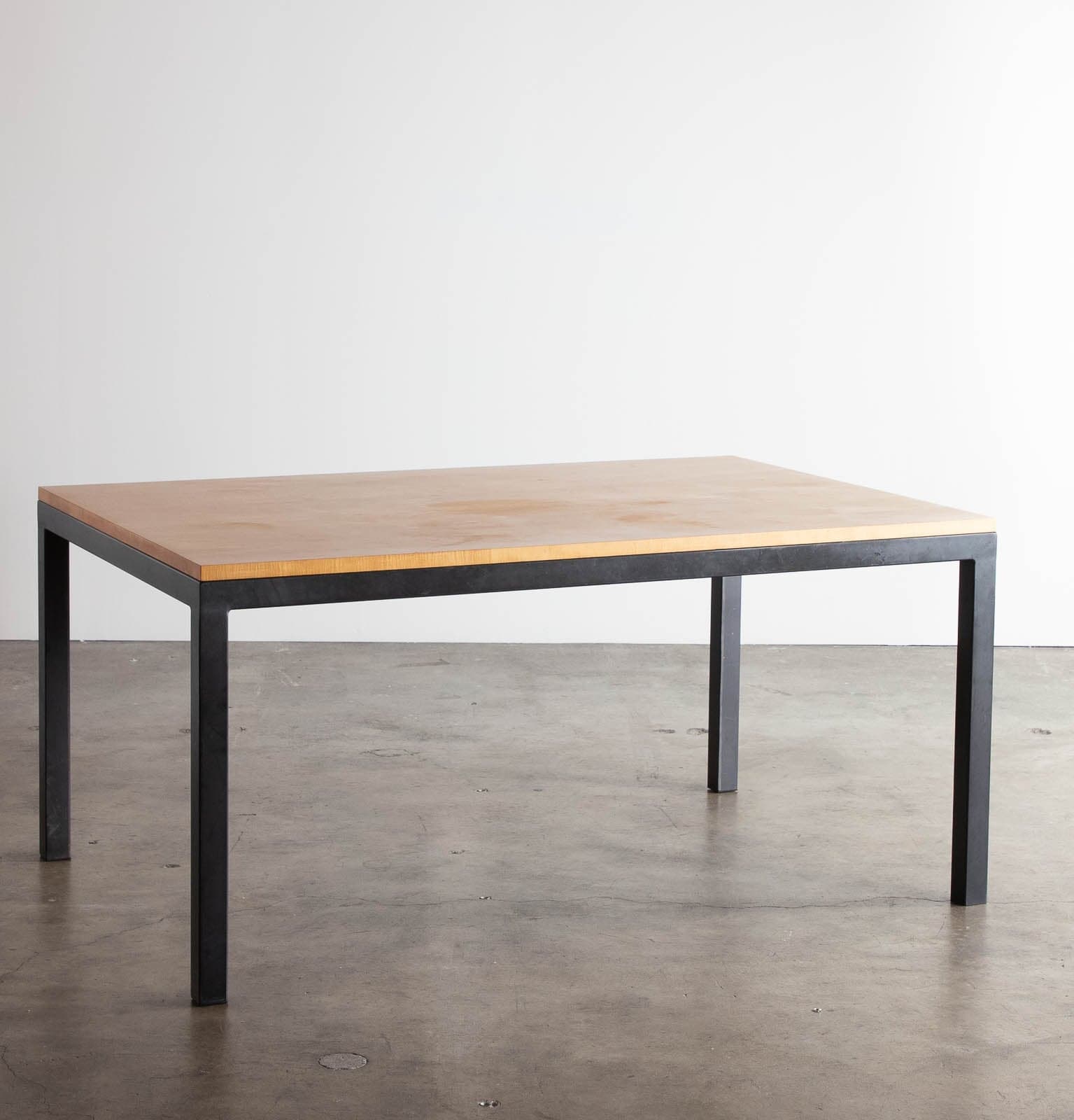 Room & Board Parsons Dining Table with Maple Top and Steel Legs - Image 1