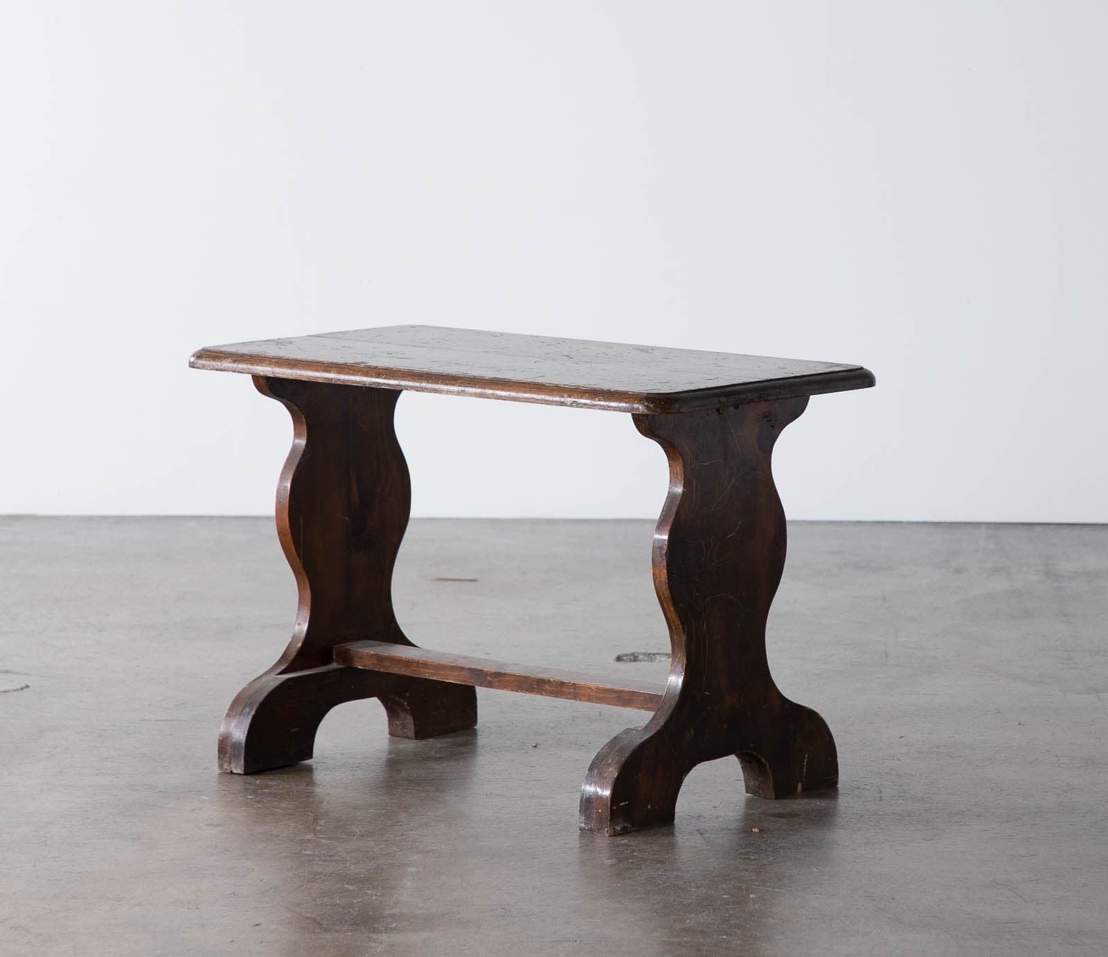 Vintage Wood Footstool - Image 1