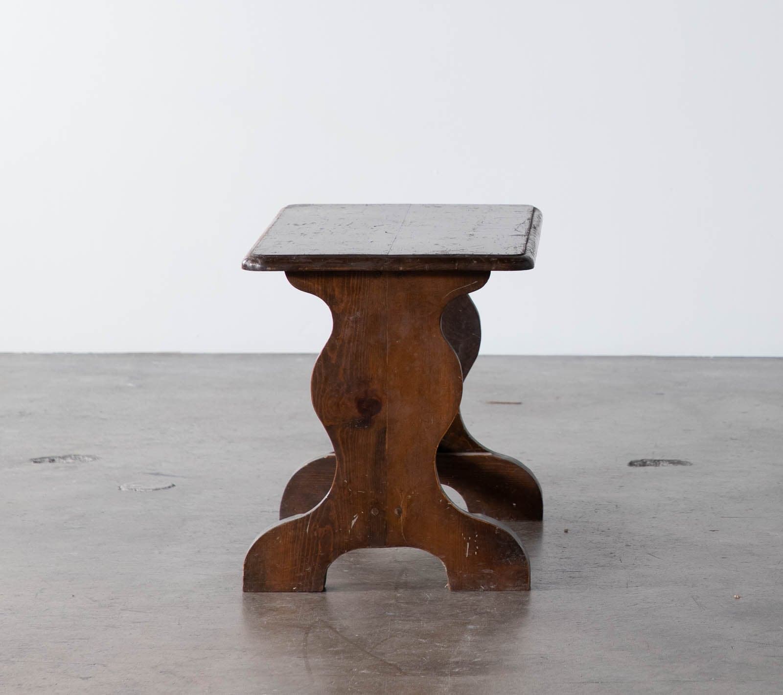 Vintage Wood Footstool - Thumbnail 4