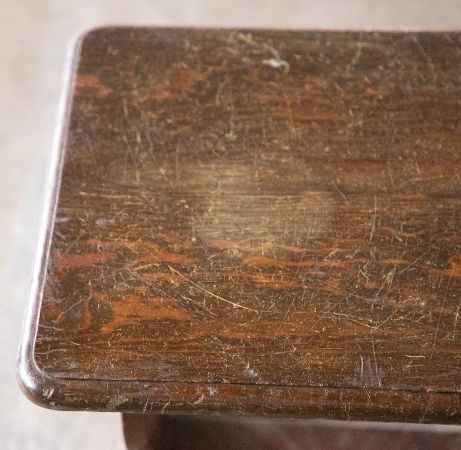 Vintage Wood Footstool - Thumbnail 6
