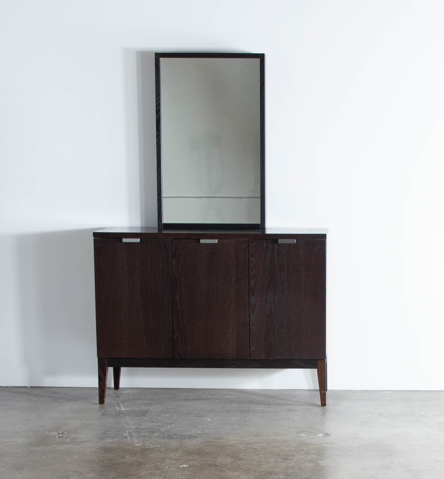 Crate & Barrel Sideboard with Mirror - Image 1
