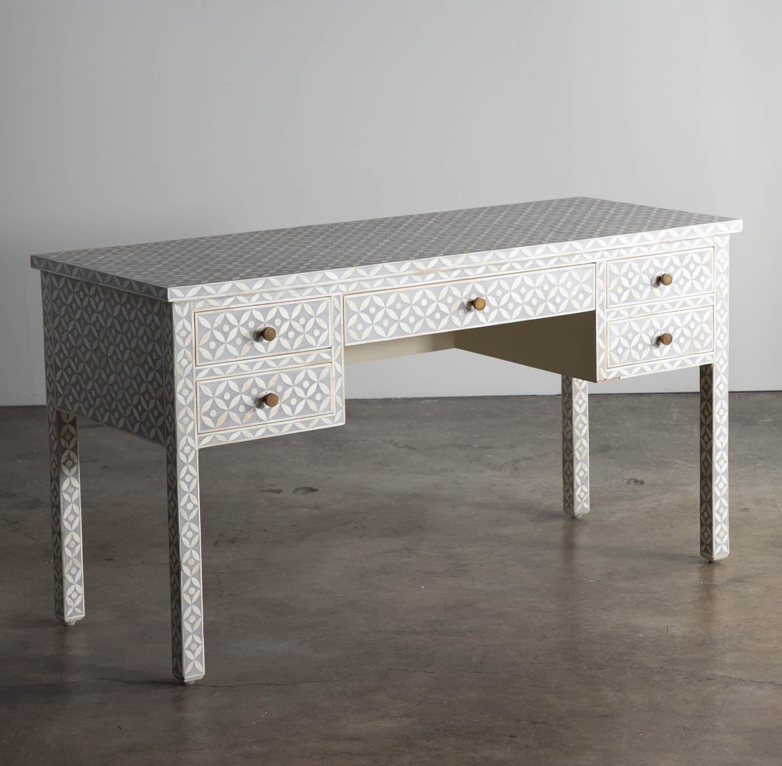 Restoration Hardware Salma Mosaic Inlay Storage Desk