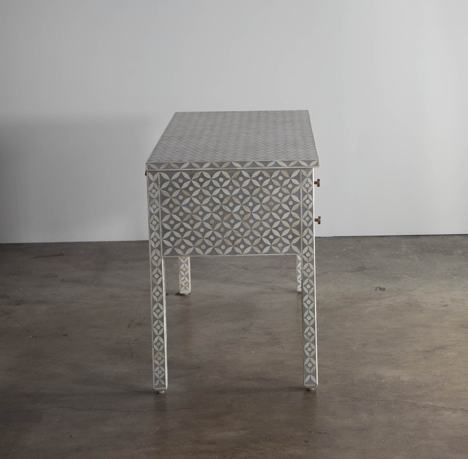 Restoration Hardware Salma Mosaic Inlay Storage Desk - Thumbnail 4