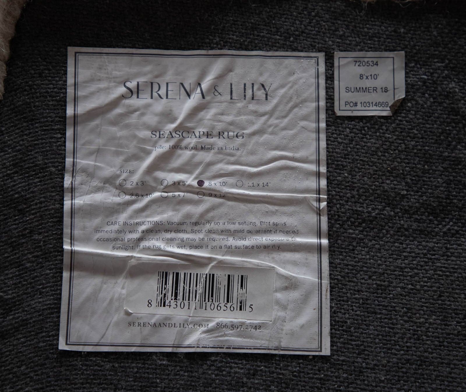 Serena & Lily Seascape Rug, 8' x10' - Thumbnail 5