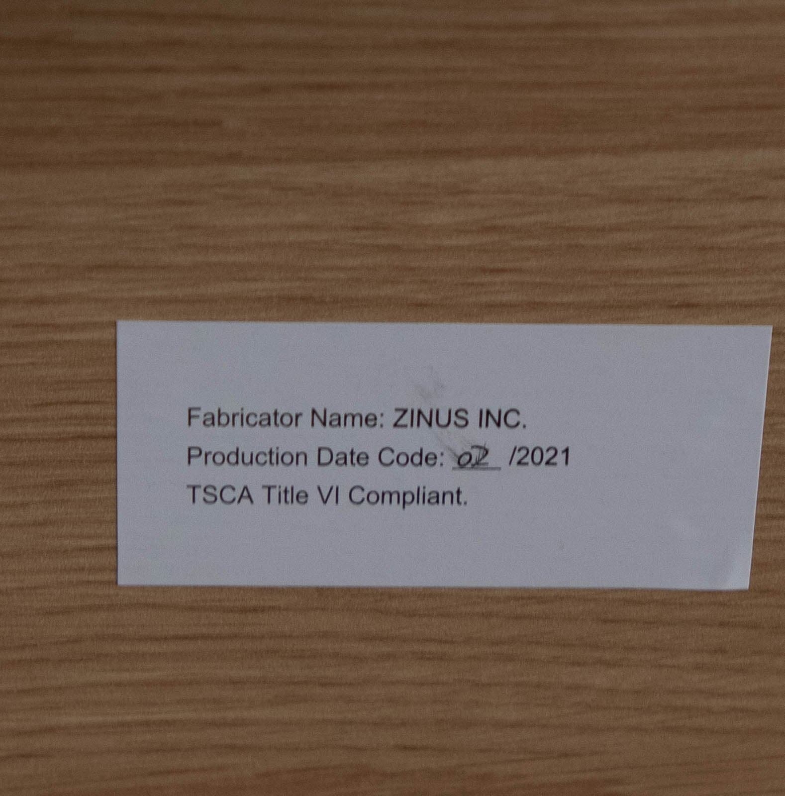 ZINUS Jennifer 55 Inch White Frame Desk & Computer Workstation - Thumbnail 5