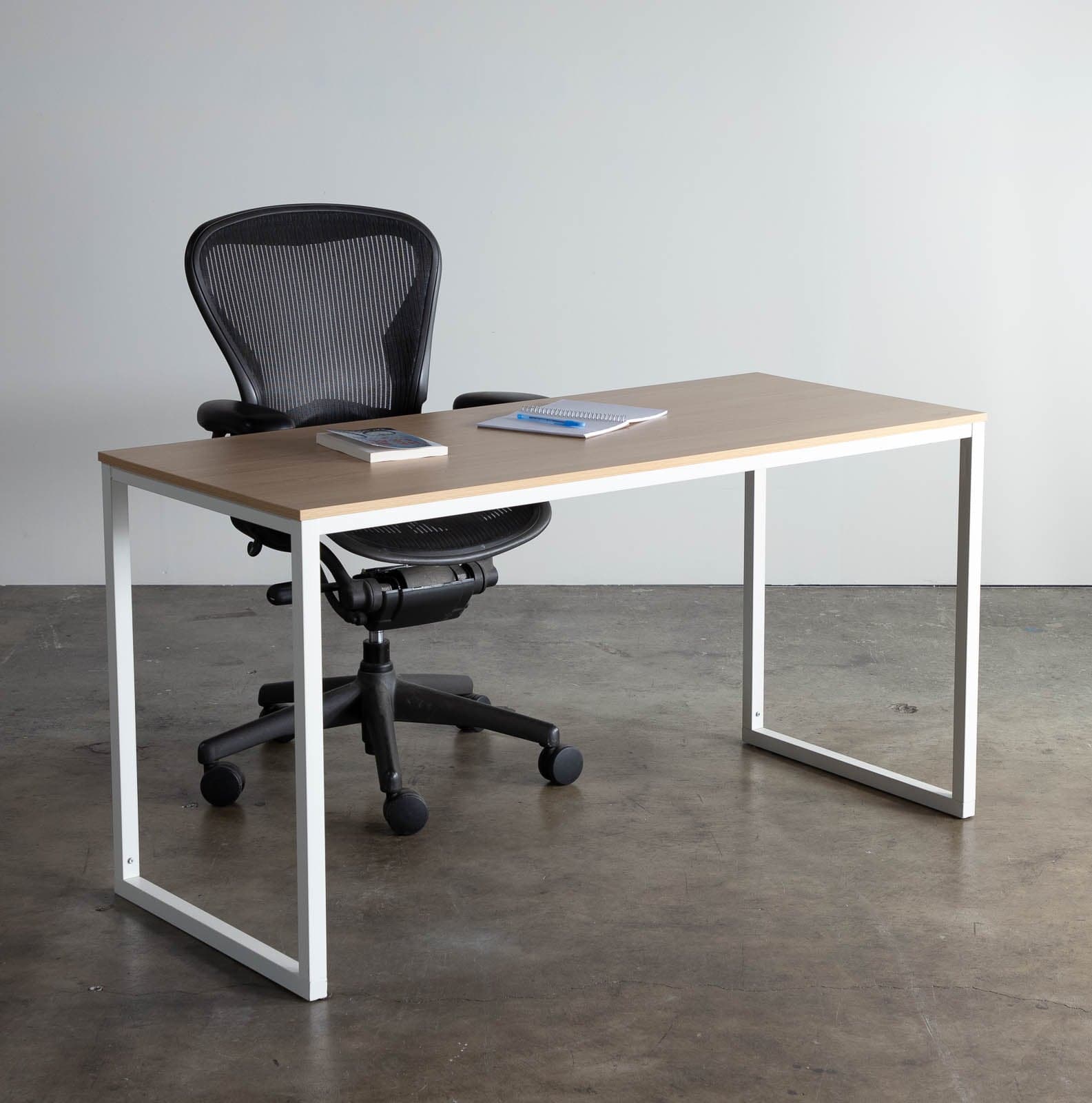 ZINUS Jennifer 55 Inch White Frame Desk & Computer Workstation - Image 1